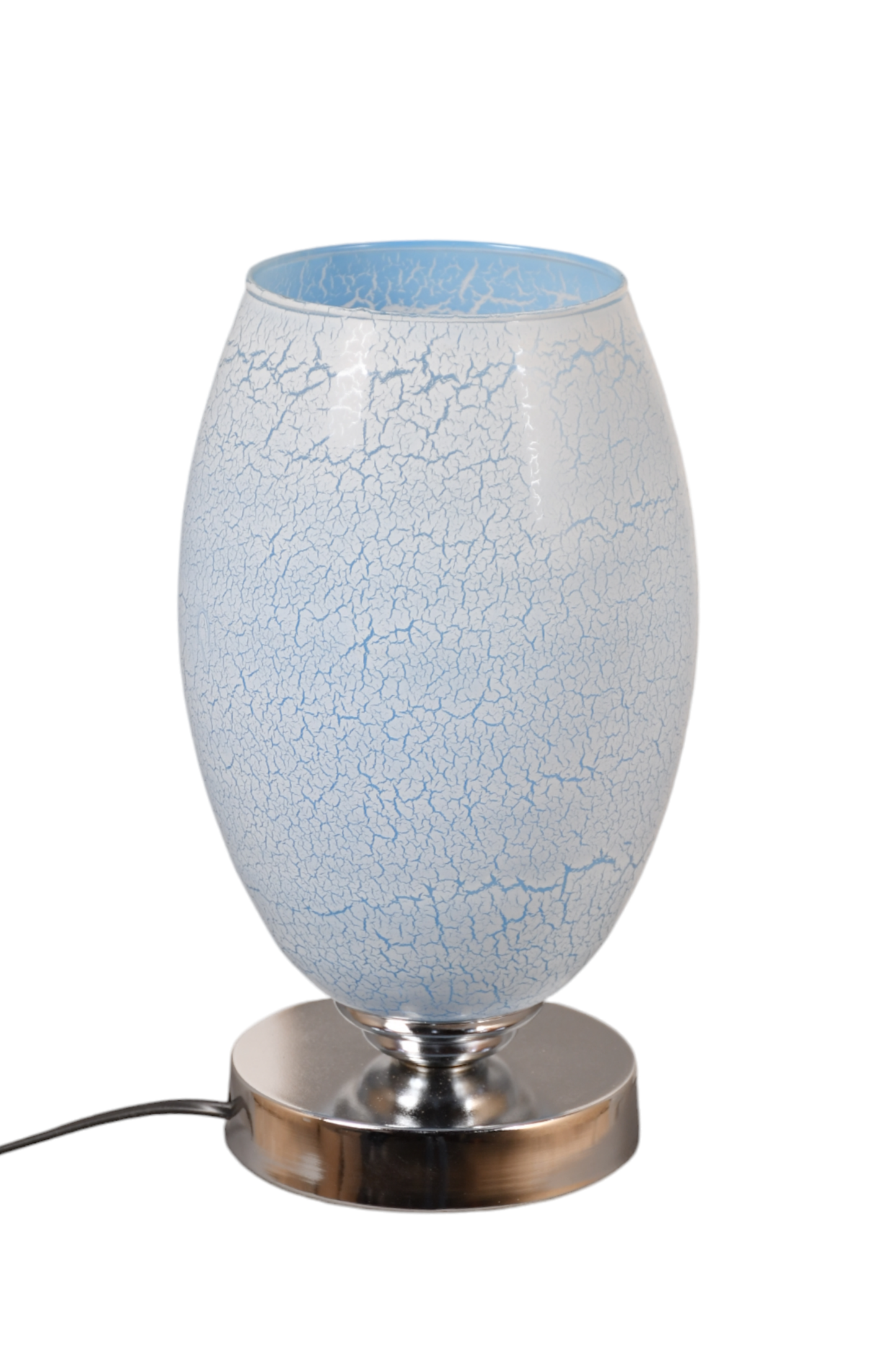 Desk Lamp - Metal - Silver & Light Blue - 24x13 cm.