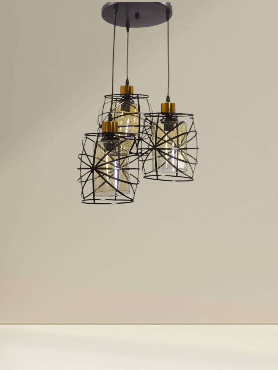 Chandelier - Multi Color - Metal & Glass - 80 x 30 cm