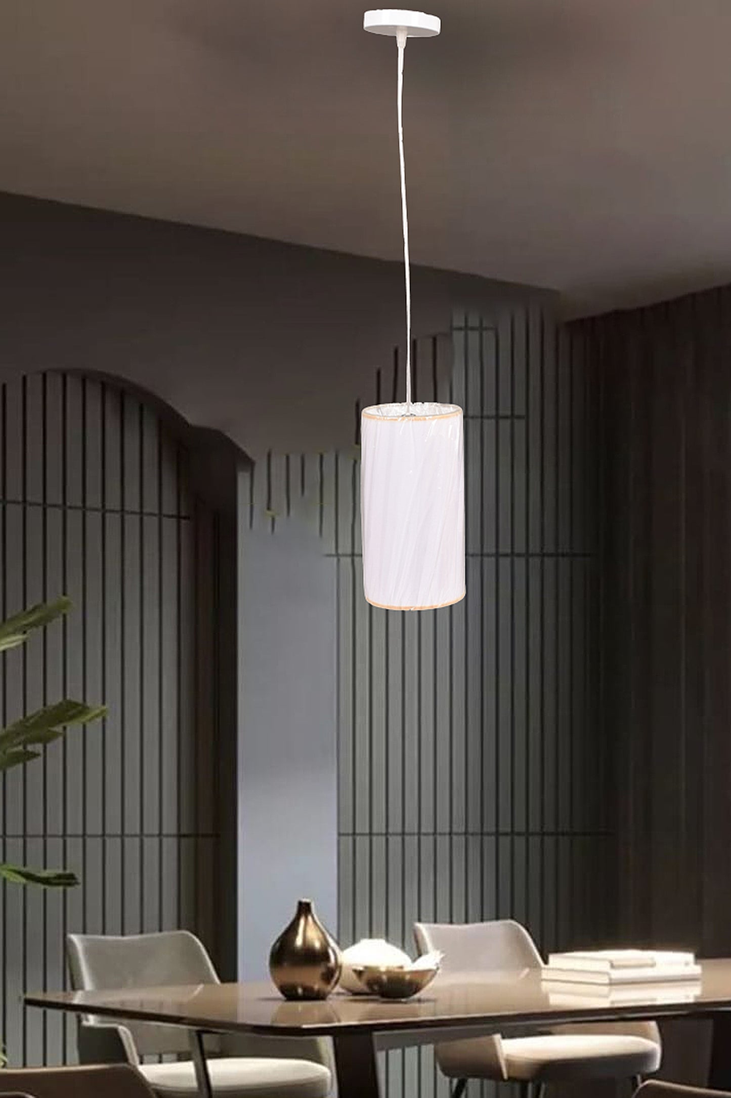 مصباح سقف - معدني - أبيض - 70 × 13 سم