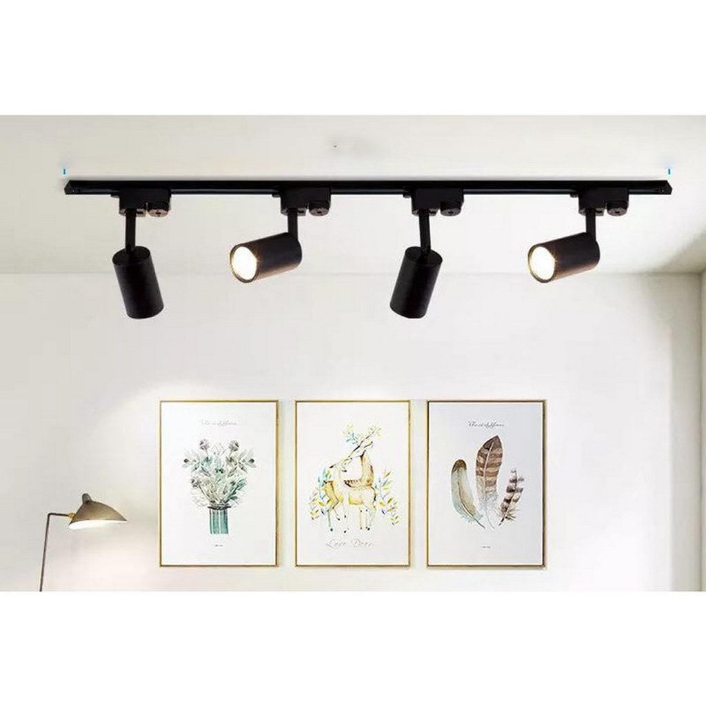 Ceiling Lamp - Steel - Black - 20 x 200 cm