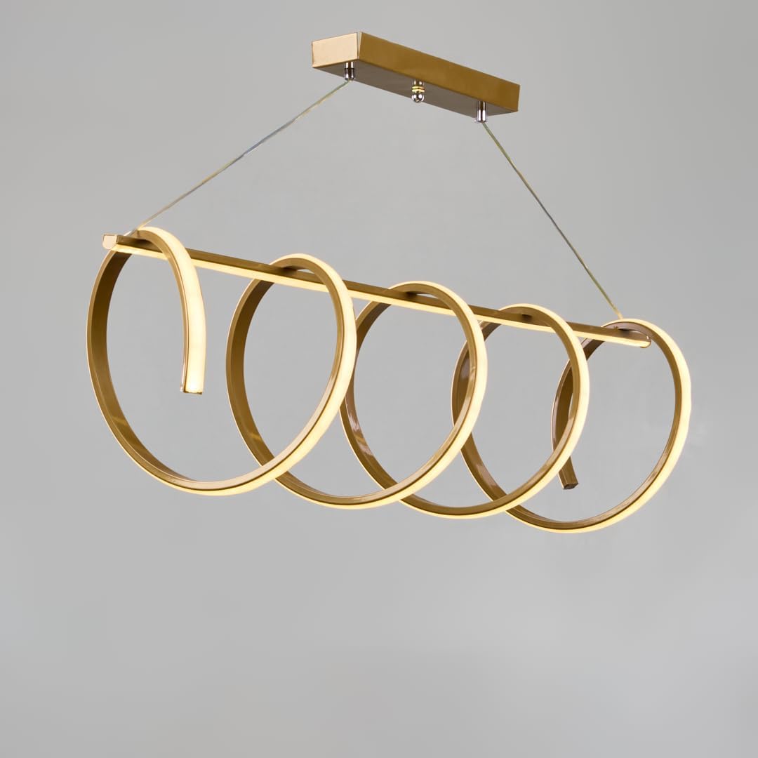 Chandelier - Metal - Gold - 60 x 80 cm
