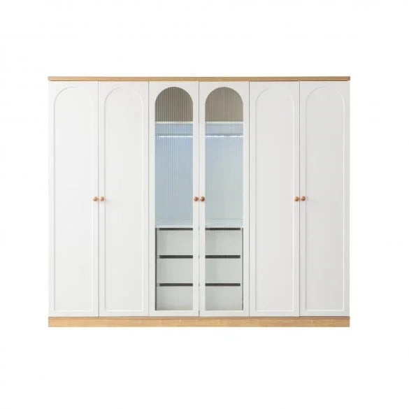 Wardrobe - MDF Wood - White - 270x60x230 cm