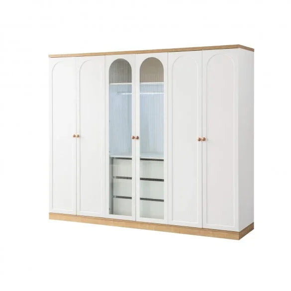 Wardrobe - MDF Wood - White - 270x60x230 cm