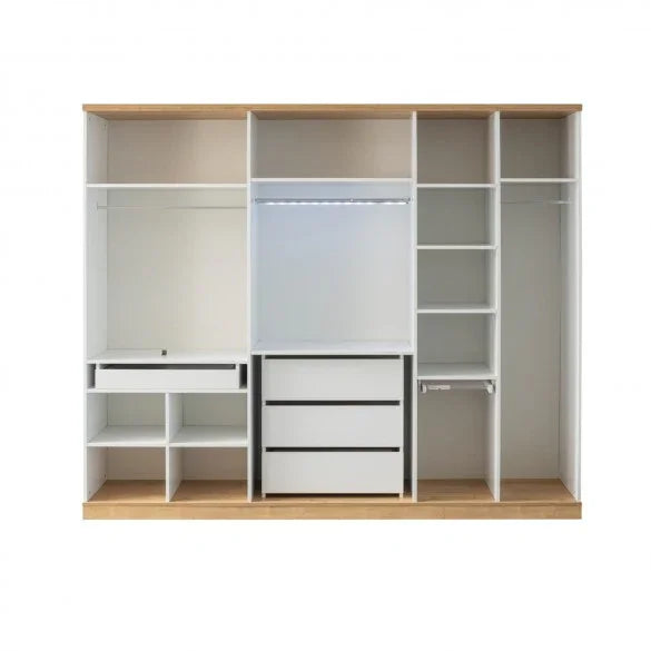 Wardrobe - MDF Wood - White - 270x60x230 cm