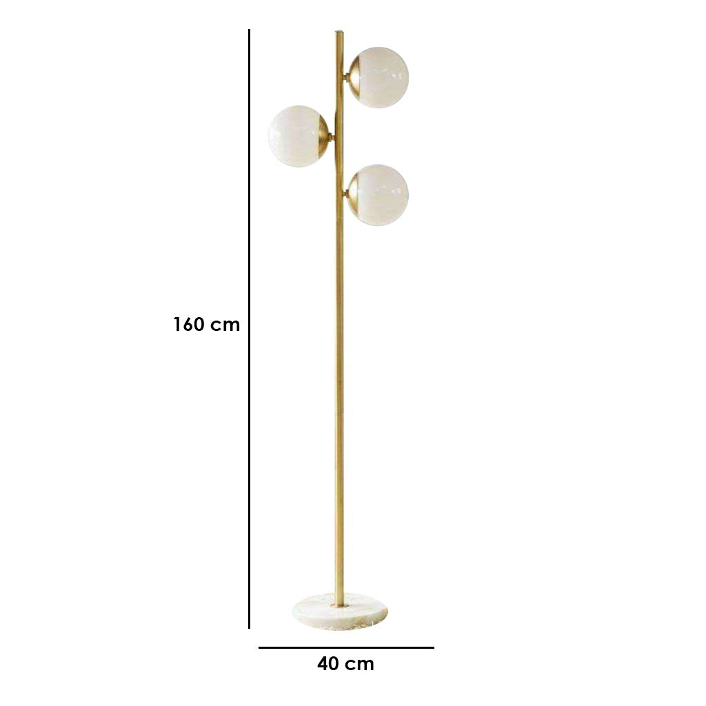 Floor Lamp - Metal - Gold - 160x40 cm