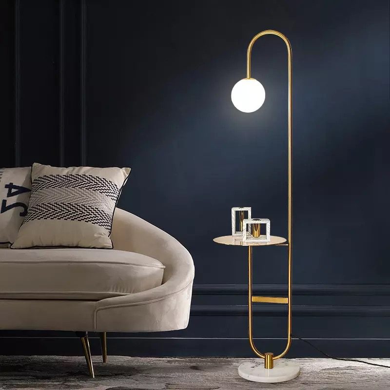 Floor Lamp - Metal - Gold -185x40 cm