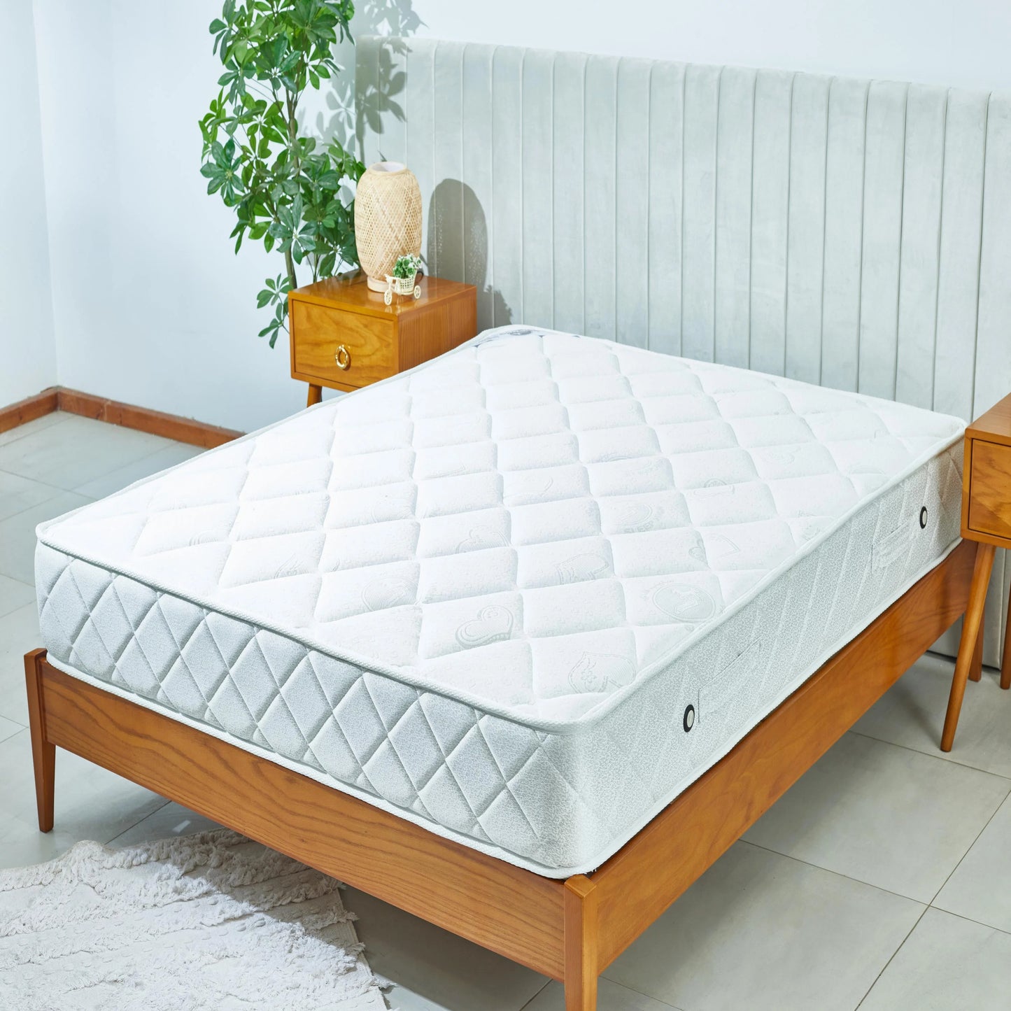 American Bonnell Mattress - Double net - Silver - 160 x 190 x 23 cm