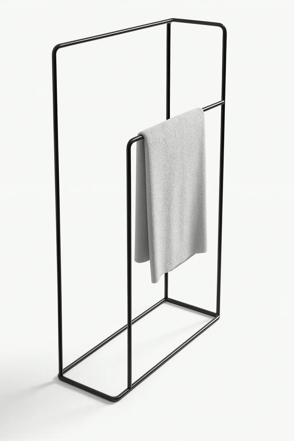 Towel Holder - Steel - Black - 80x60x20 cm - Cataloug