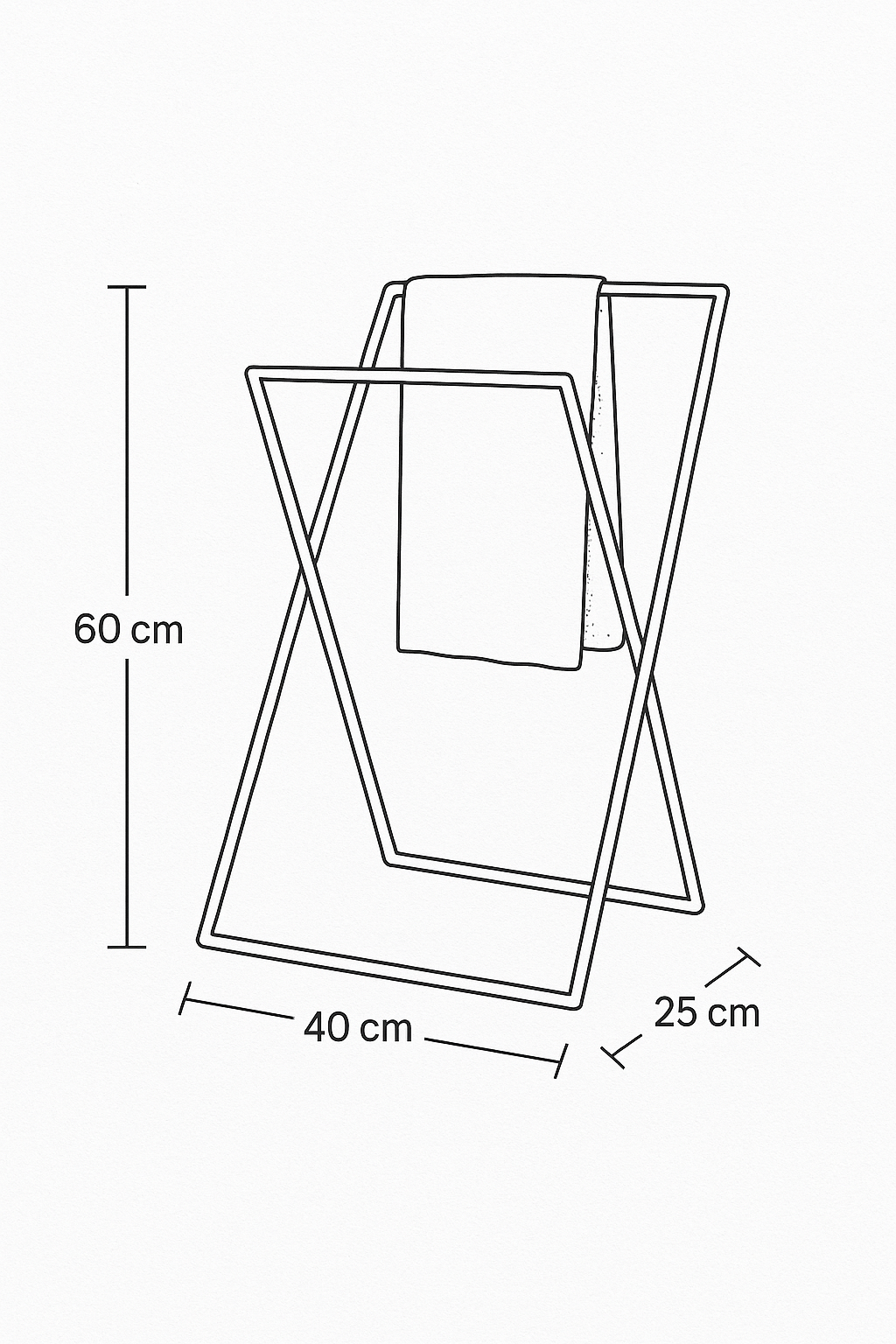 Towel Holder Steel Black