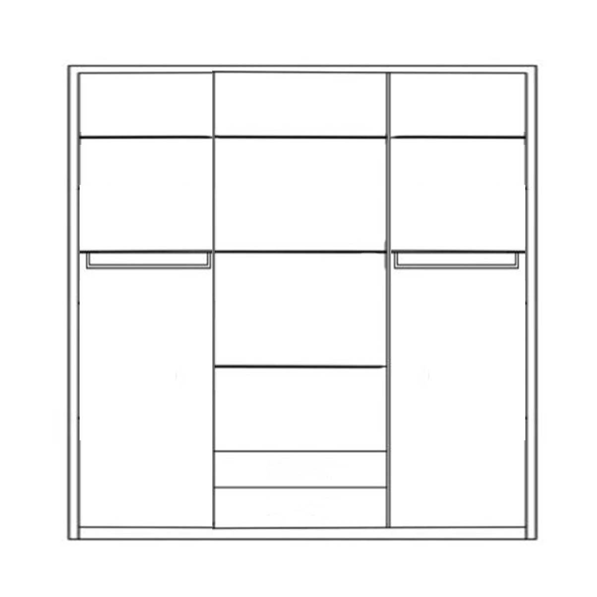 Wardrobe - MDF Wood - White - 120x200 cm