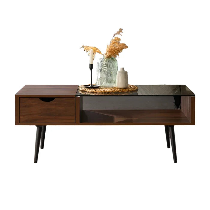 Coffee table - MDF wood - Brown - 100x50x40 cm - Cataloug