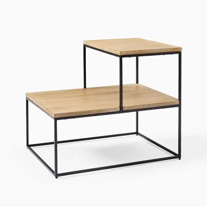 Side Table - Steel - MDF - Black - 60x40x60 cm - Cataloug