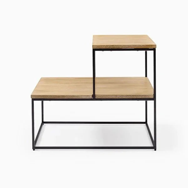 Side Table - Steel - MDF - Black - 60x40x60 cm - Cataloug