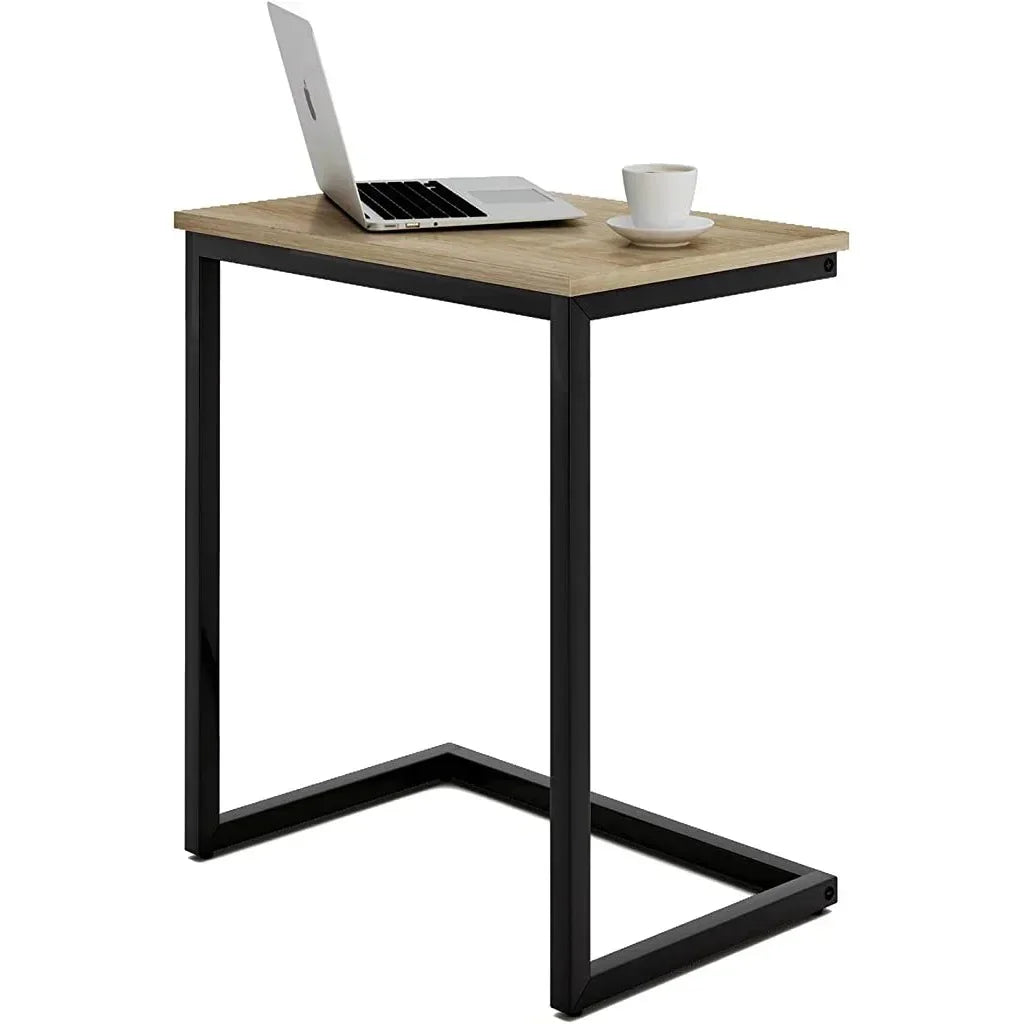 Side Table - Steel - MDF - Black - 50x30x60 cm - Cataloug