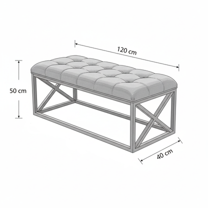Banquet - Steel - Black - 120 ×40×50 cm - Cataloug
