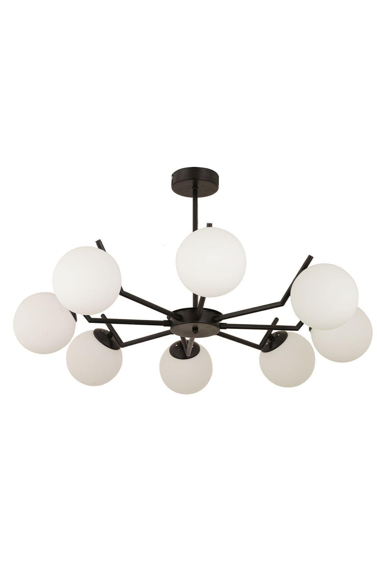 Chandelier - Metal & Glass - Black- 60 x 100 cm