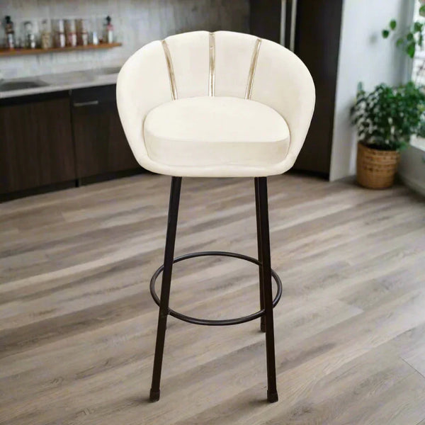 Bar Chair - Steel - Hammer Fabric - Off White - 50cm x 120cm - Cataloug