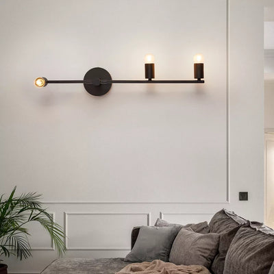 Chandelier - Metal & Glass - Black- 15x 60cm