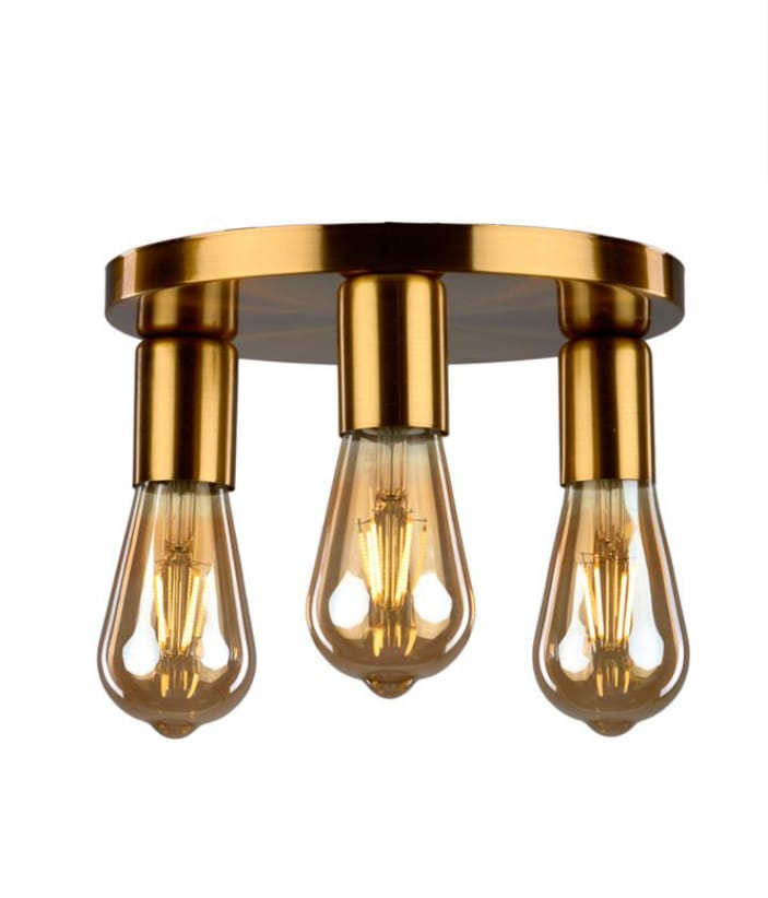 Chandelier - Metal & Glass - Gold- 10 x 23cm