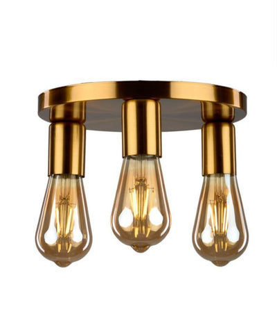 Chandelier - Metal & Glass - Gold- 10 x 23cm