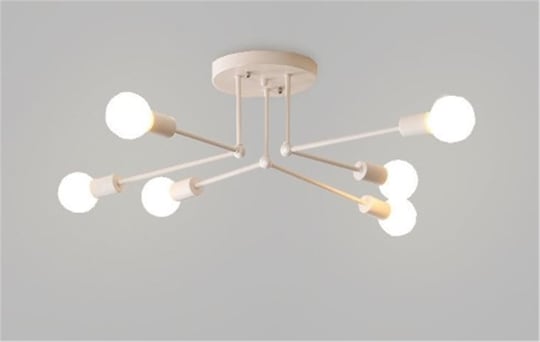 نجفة - معدن وزجاج - ابيض 60 * 30 سم
