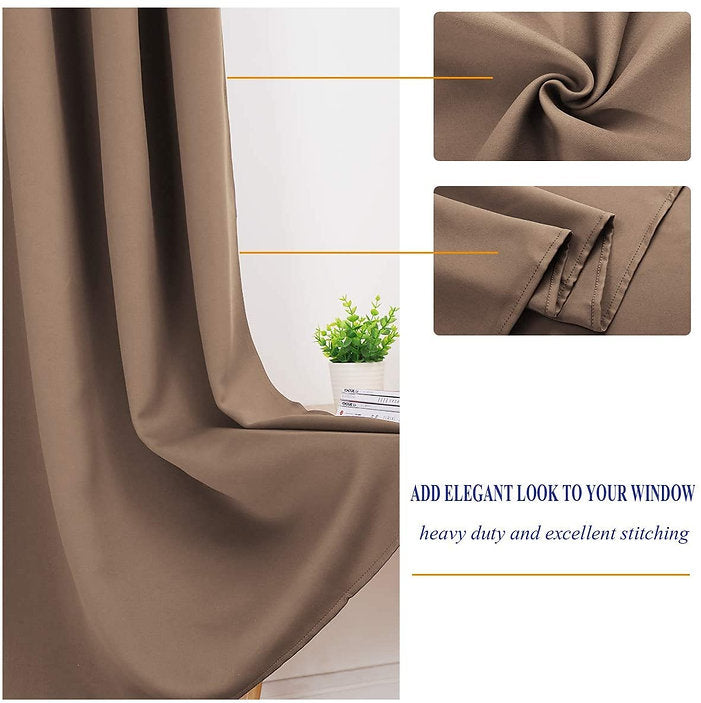 Curtains Blackout - Café- Multi Size