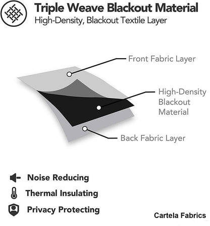 Curtains Blackout - Silver - Multi Size