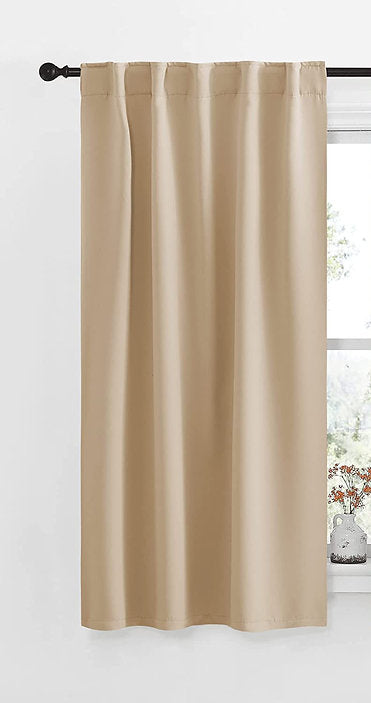 Curtains Blackout - Beige -132 x 160 cm