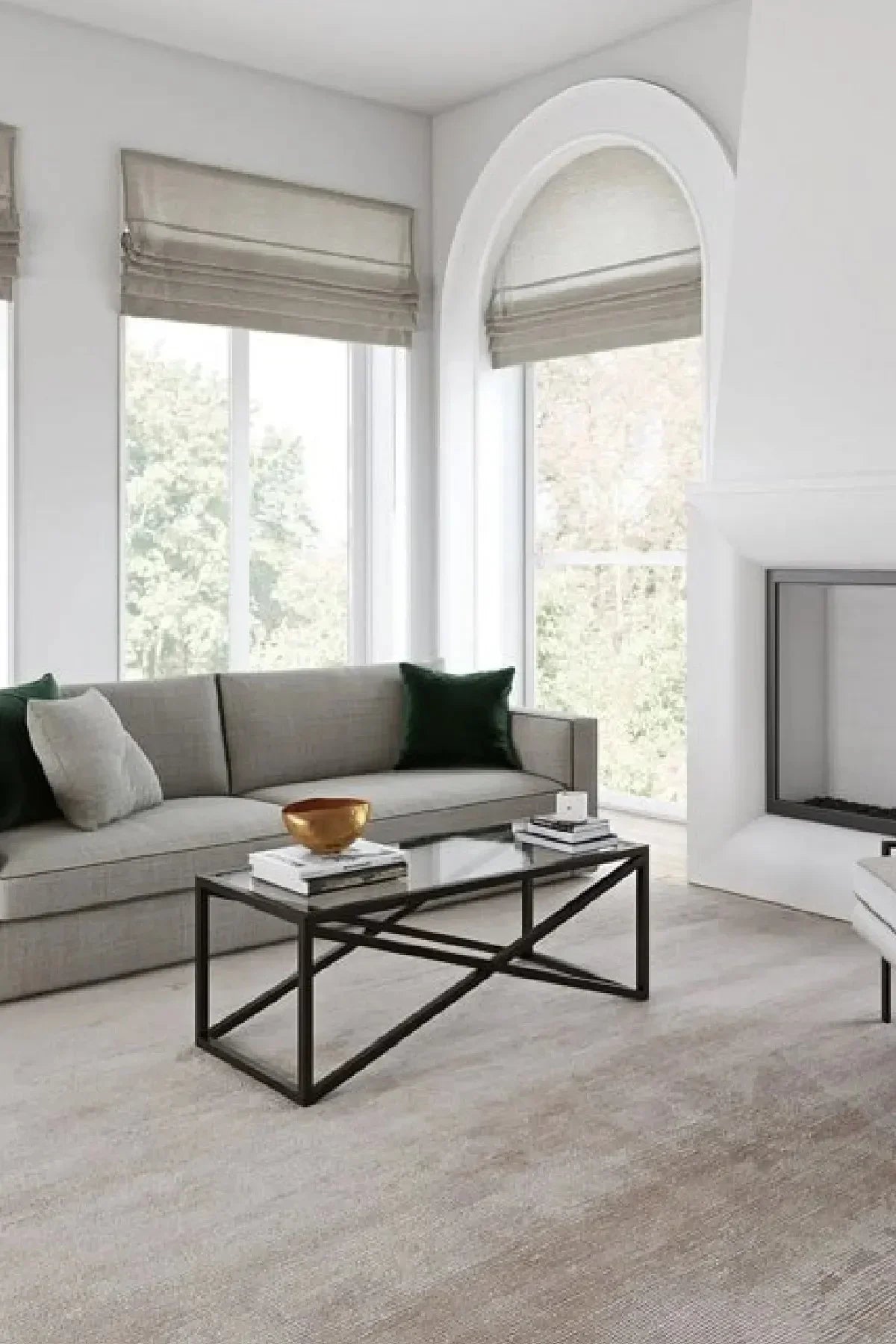 Coffee Table - Steel - Glass - Black - 90x40x50 cm - Cataloug