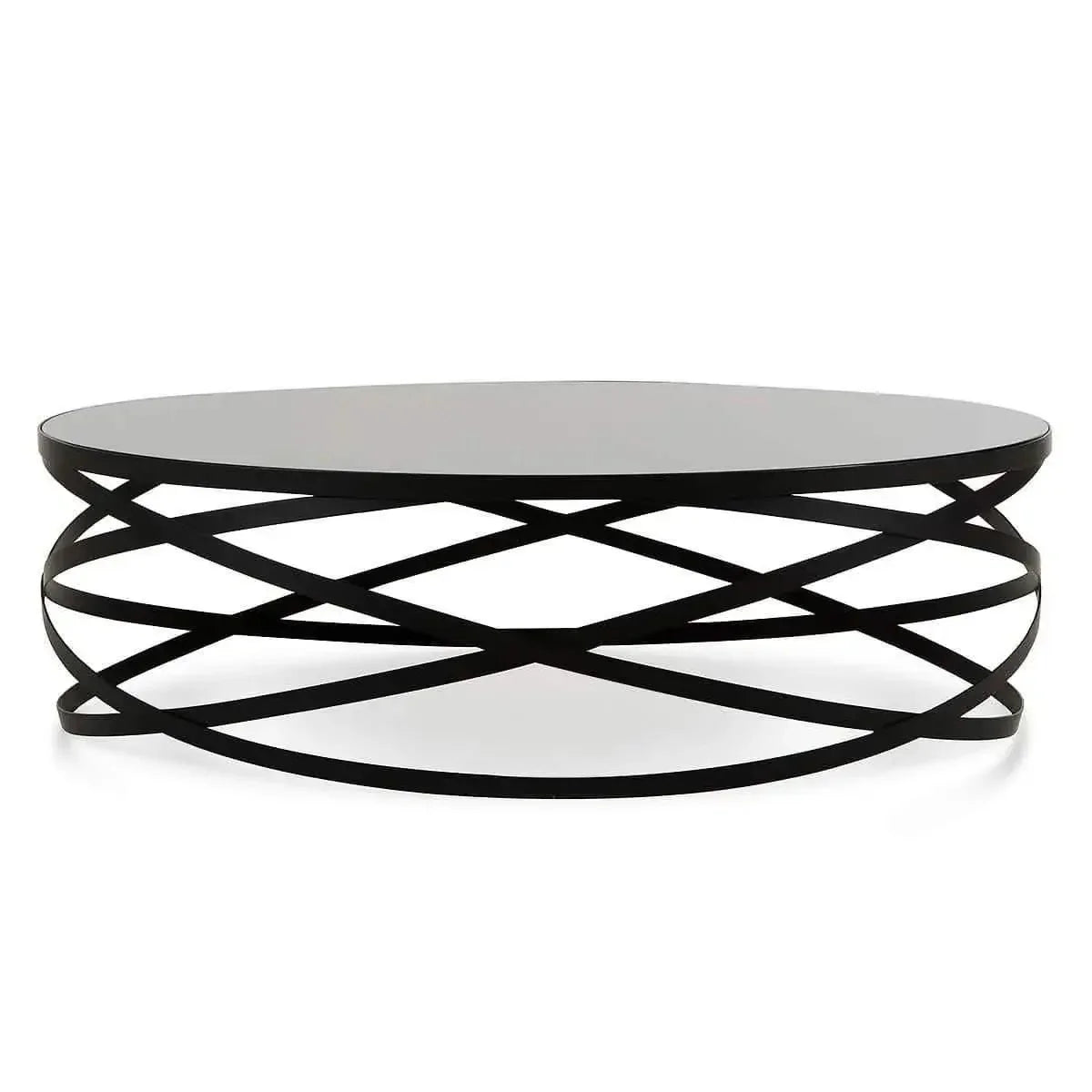 Coffee Table - Steel - Glass - Black - 90x90x40 cm - Cataloug