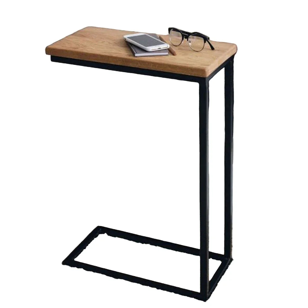 Side Table - Steel - MDF - Black - 30x20x60 cm - Cataloug