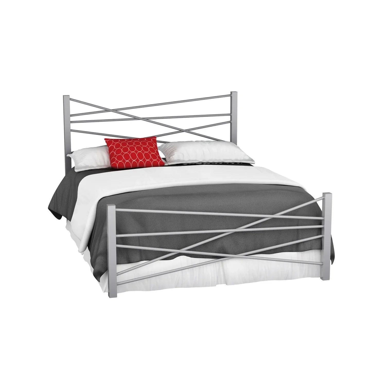 Bed - Steel - Grey - 120x200x125 cm - Cataloug