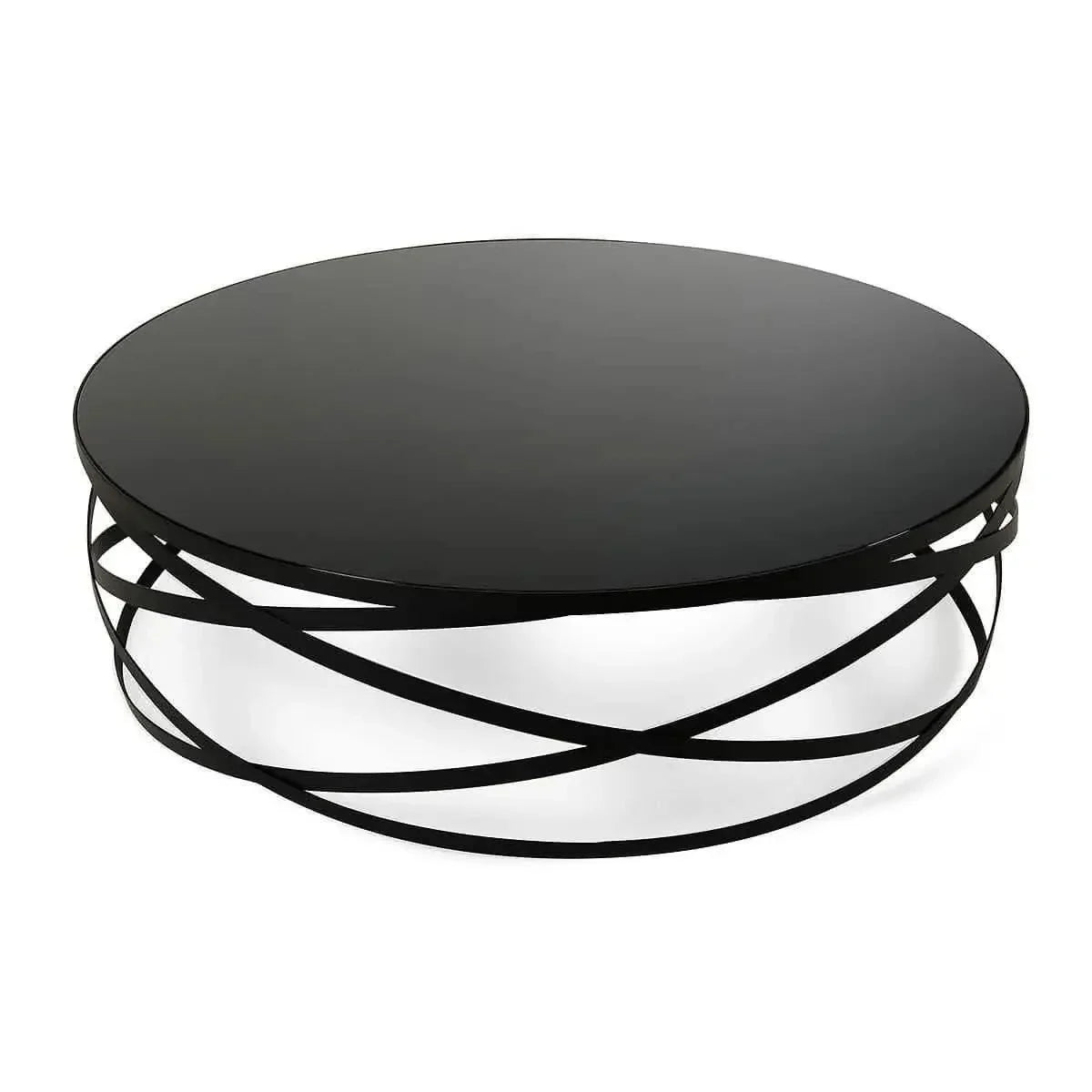 Coffee Table - Steel - Glass - Black - 90x90x40 cm - Cataloug