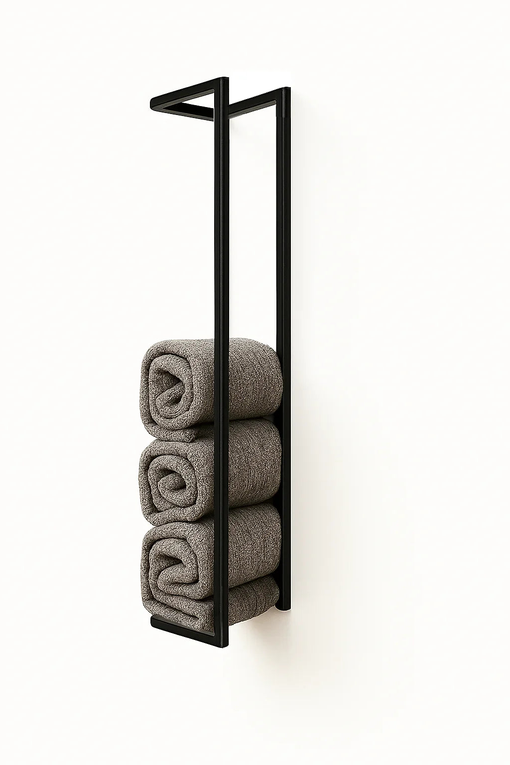 Towel Holder - Steel - Black - 100x20x30 cm - Cataloug