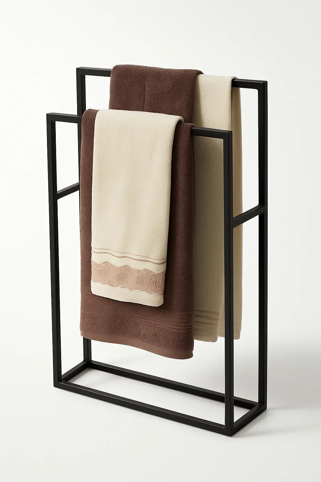 Towel Holder - Steel - Black - 100x25x70 cm - Cataloug