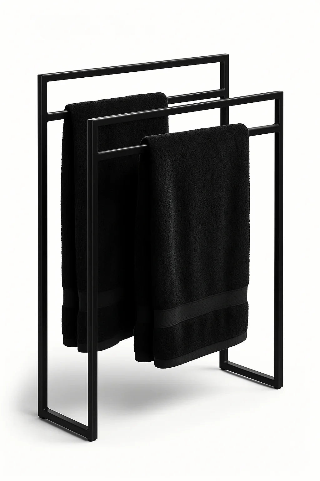 Towel Holder - Steel - Black - 100x80x25 cm - Cataloug
