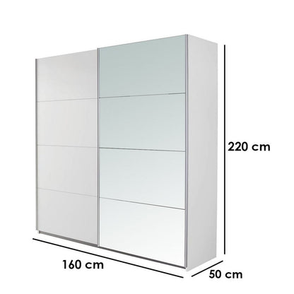 دولاب - أم دي أف - أبيض - 220x160 سم