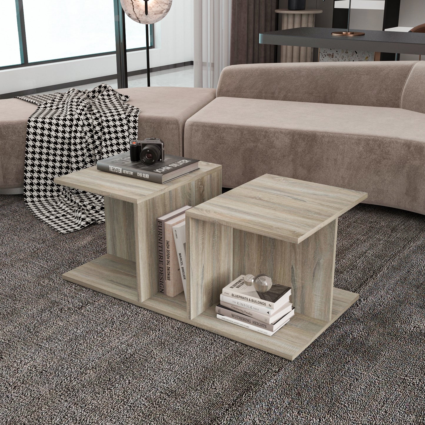 ترابيزة قهوة - MDF - متعددة الألوان - 100x50x40