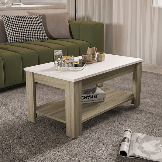 Coffee Table - Multi Color - MDF - 92x52x43 cm