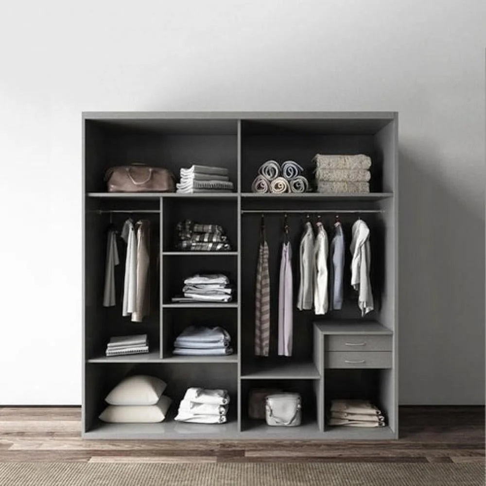 دولاب - أم دي أف- بني غامق - 220x160 سم