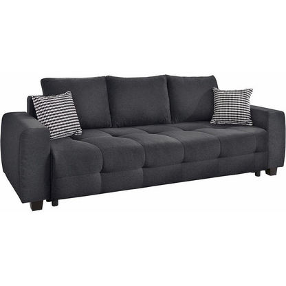 Sofa Beech Wood Linen Dark Grey 230×90