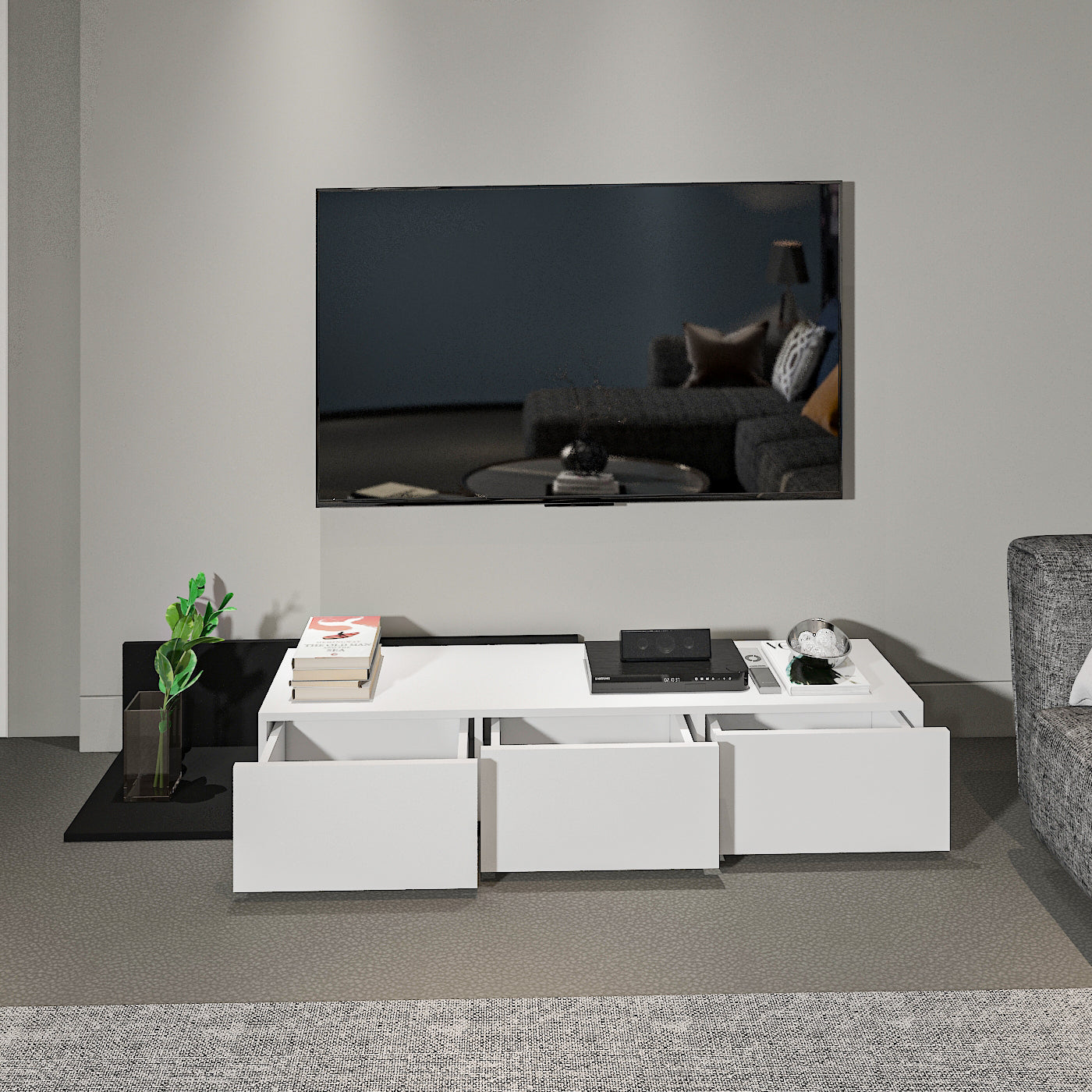 TV Unit - Multi Color - MDF - 180x35x28 cm