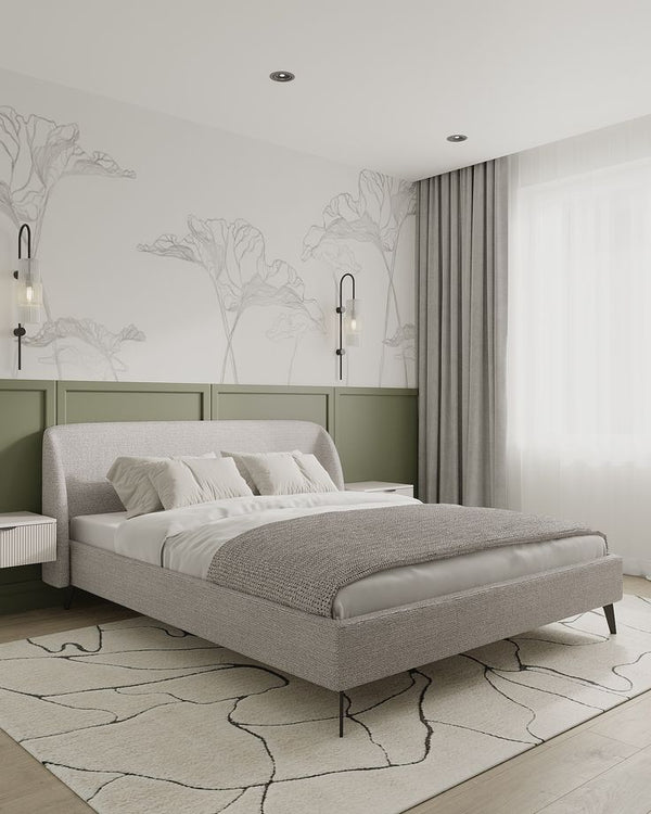 Bed-MDF Wood-Gray-Multi Size