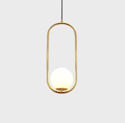 Chandelier - Metal & Glass - Gold - 20 x 100 cm