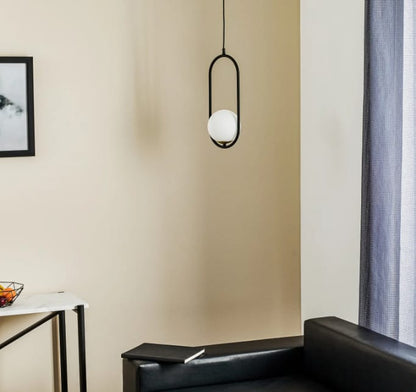 Chandelier - Metal & Glass - Black - 20 x 100 cm
