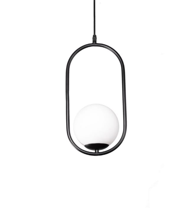 Chandelier - Metal & Glass - Black - 20 x 100 cm