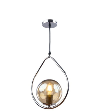 Chandelier - Metal & Glass - Silver -20 x 90 cm