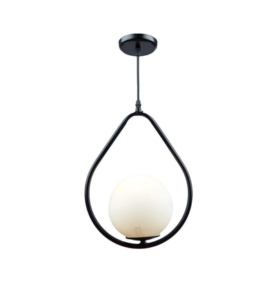 Chandelier - Metal & Glass - Black -20 x 90 cm