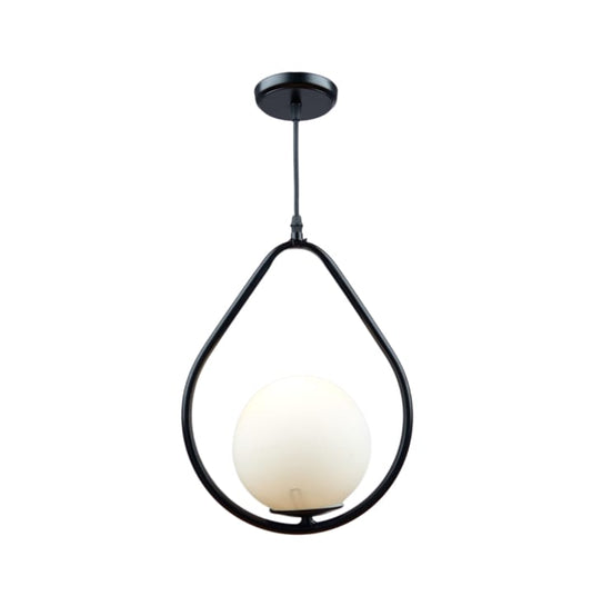 Chandelier - Metal & Glass - Black -20 x 90 cm