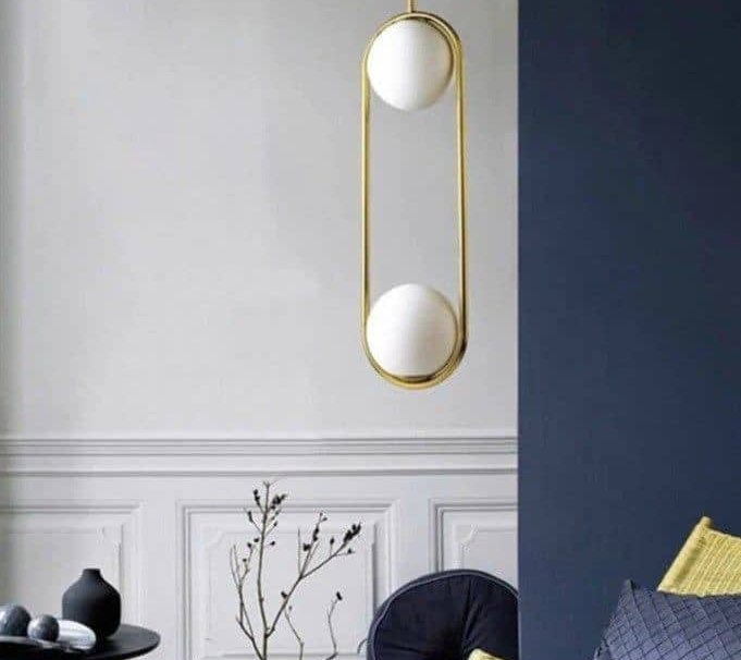Chandelier - Metal & Glass - Gold -20 x 100 cm